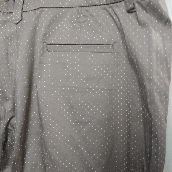 $Khakis &co brown white elongated dot cropped ankle elastic stretch pants Size18 - Picture 10 of 12